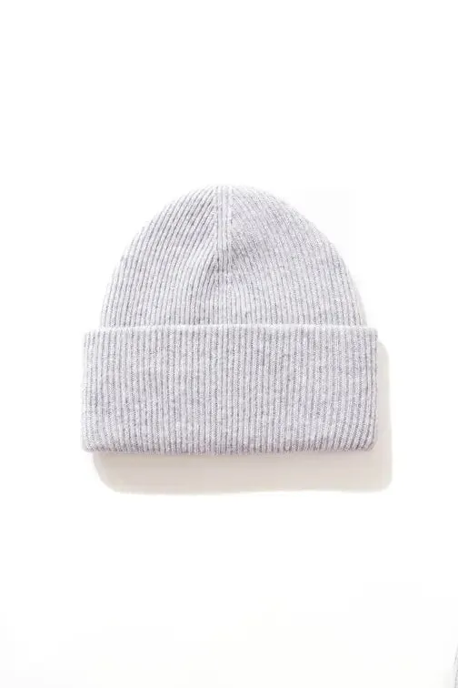 100% Wool Rib Knit Winter Beanie