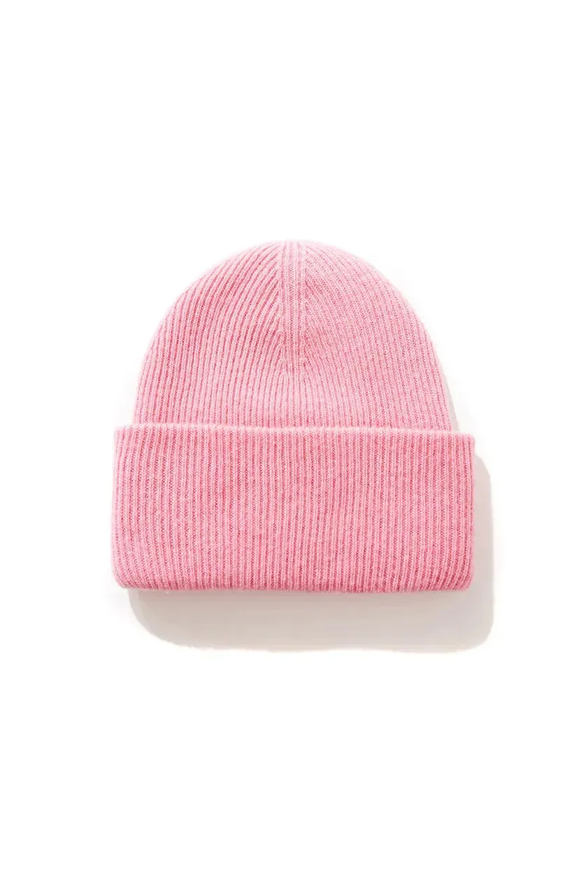 100% Wool Rib Knit Winter Beanie