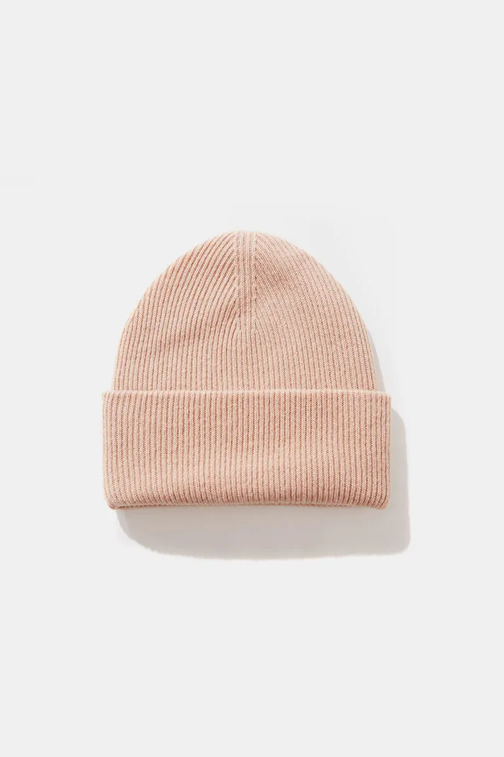 100% Wool Rib Knit Winter Beanie