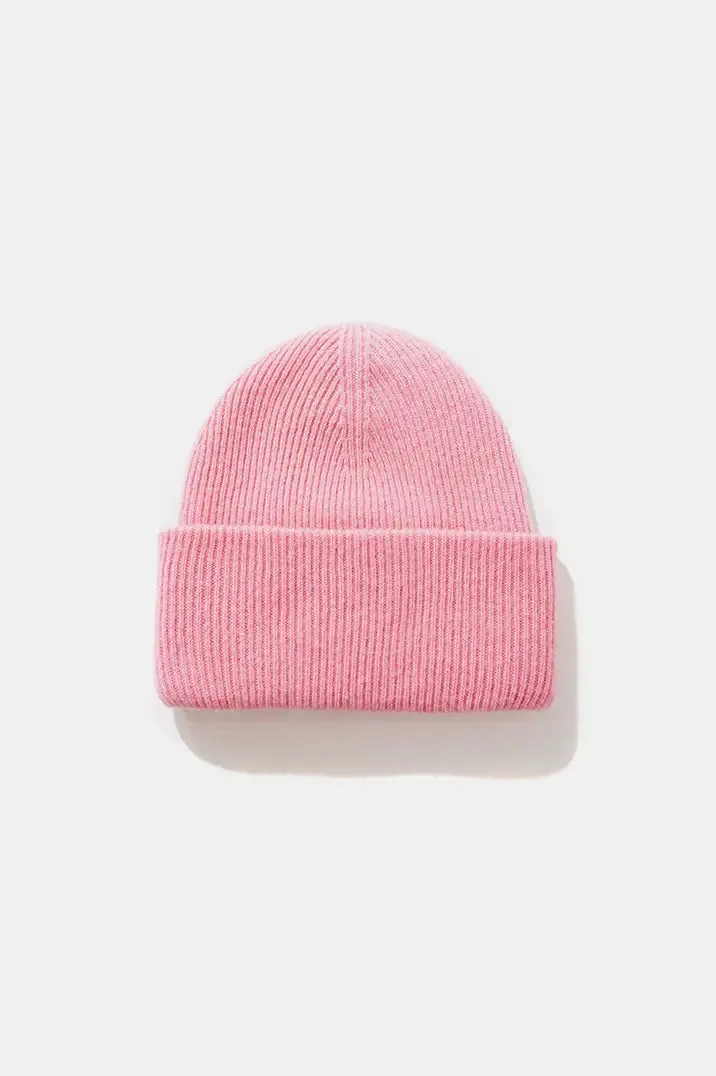 100% Wool Rib Knit Winter Beanie