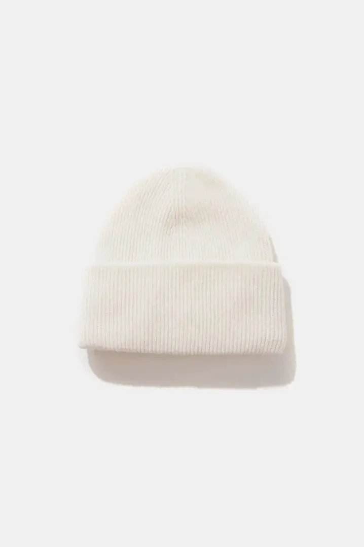 100% Wool Rib Knit Winter Beanie
