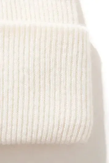 100% Wool Rib Knit Winter Beanie