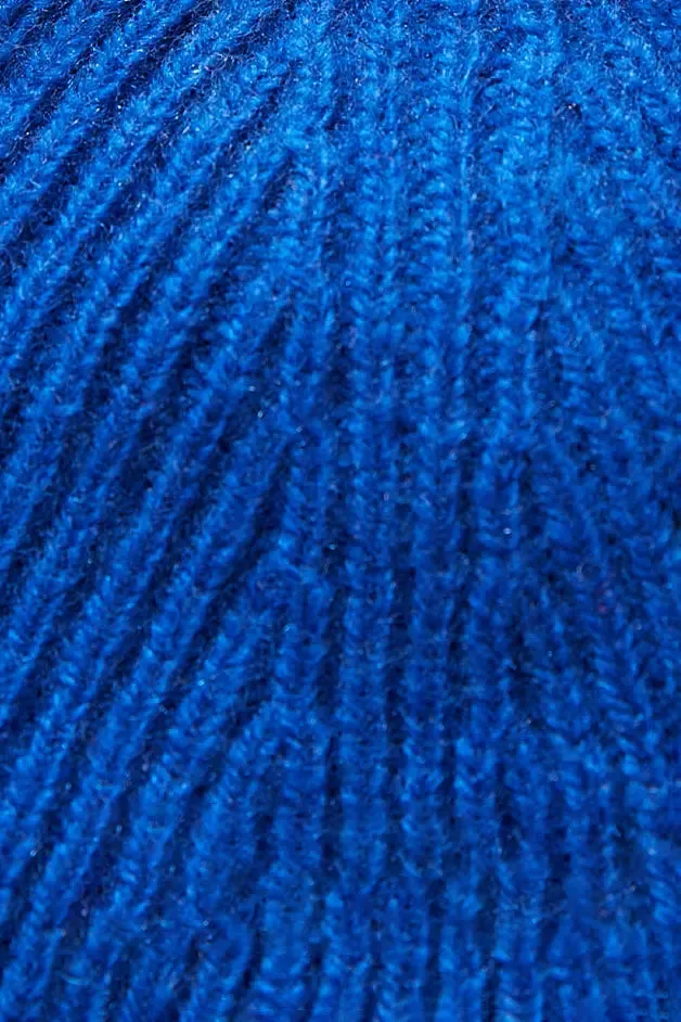 100% Wool Rib Knit Winter Beanie