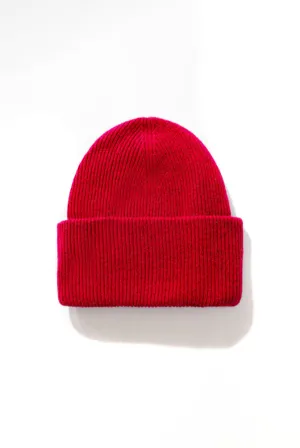 100% Wool Rib Knit Winter Beanie