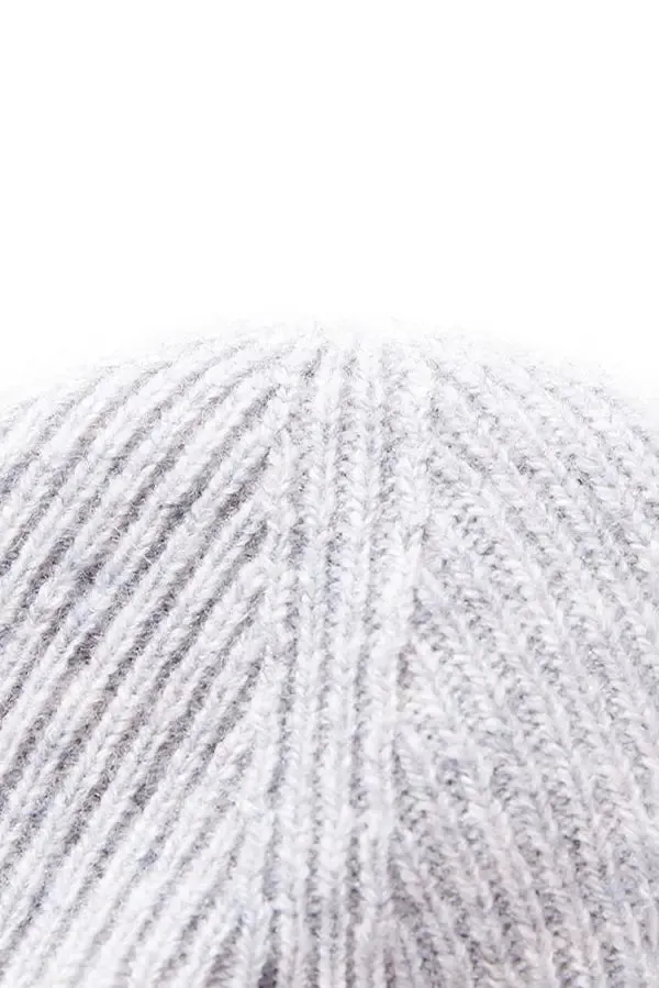 100% Wool Rib Knit Winter Beanie