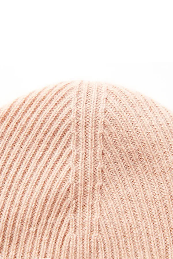 100% Wool Rib Knit Winter Beanie