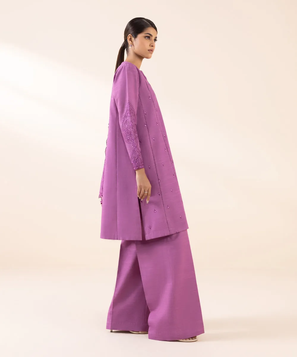 3 Piece - Embroidered Cambric Suit