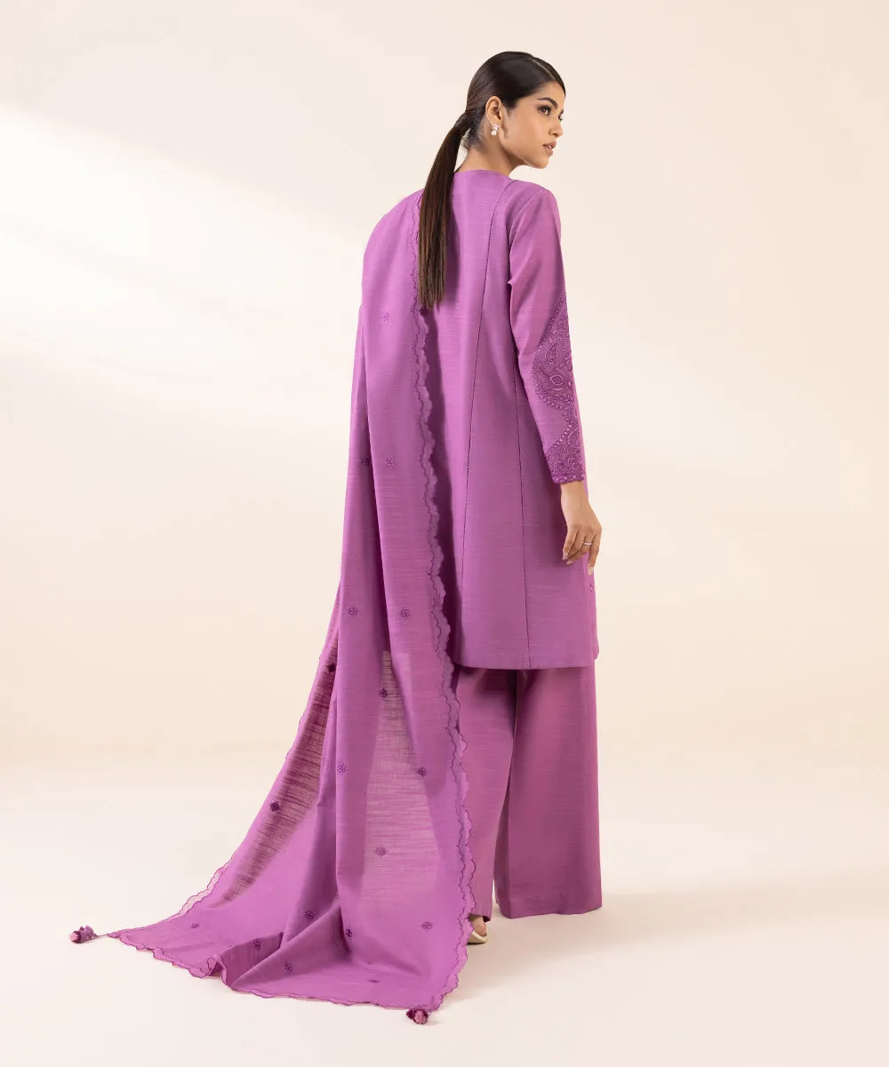 3 Piece - Embroidered Cambric Suit