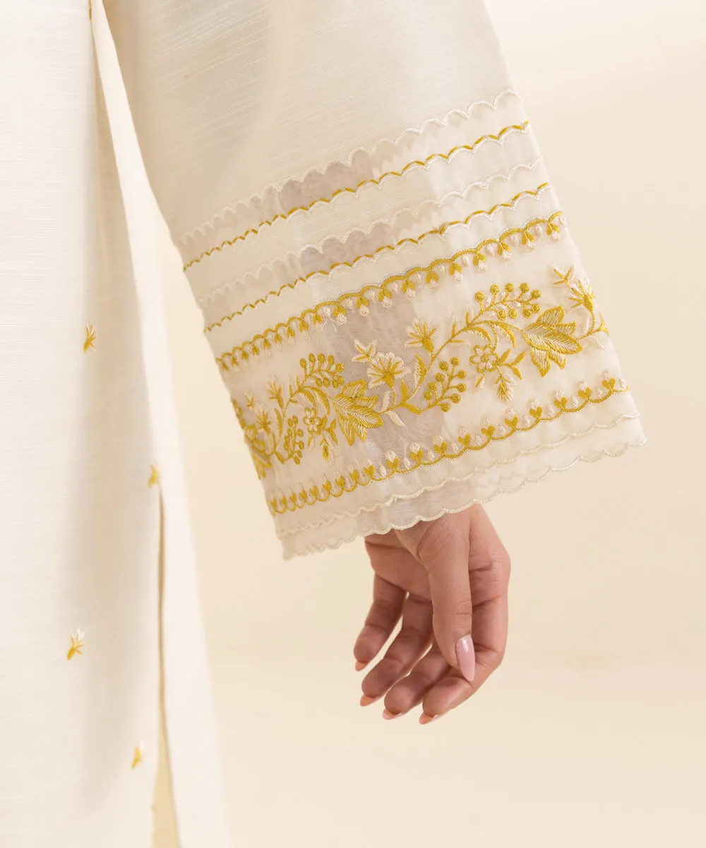 3 Piece - Embroidered Khaddar Suit