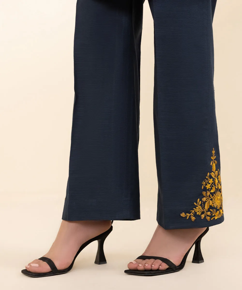 3 Piece - Embroidered Khaddar Suit
