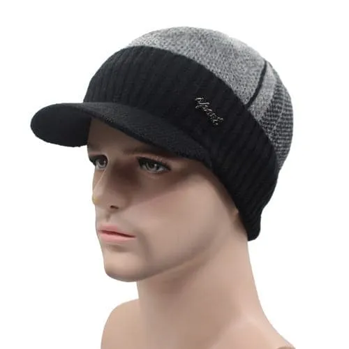 AETRUE Men's Sports Fashion Winter Knitted Wool Hat & The Infinity Scarf Set