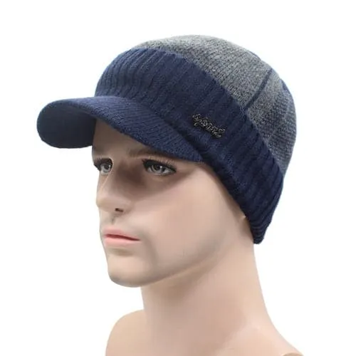AETRUE Men's Sports Fashion Winter Knitted Wool Hat & The Infinity Scarf Set
