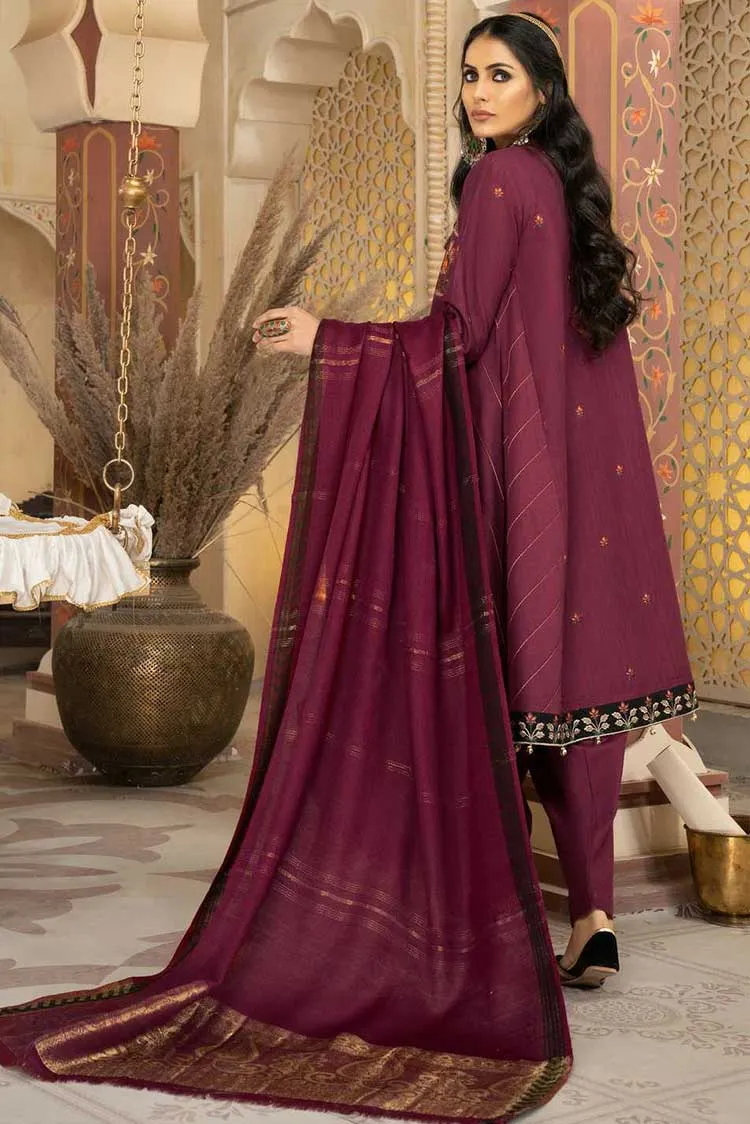 Anamta - 07 Maroon Jacquard Dans Le Imperial Winter Shawl Series Vol 3 2022
