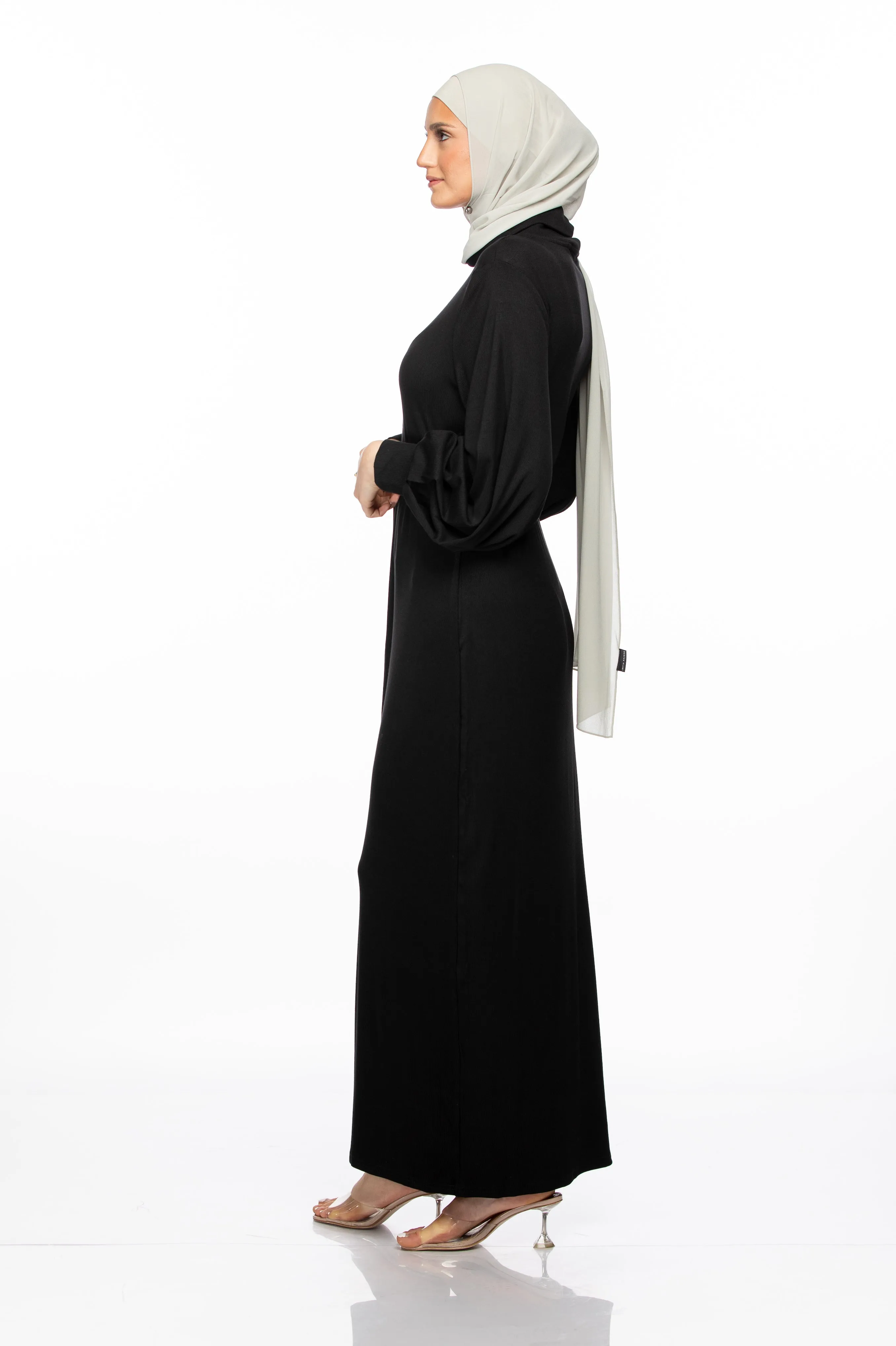 Anisa Ribbed Maxi - Black