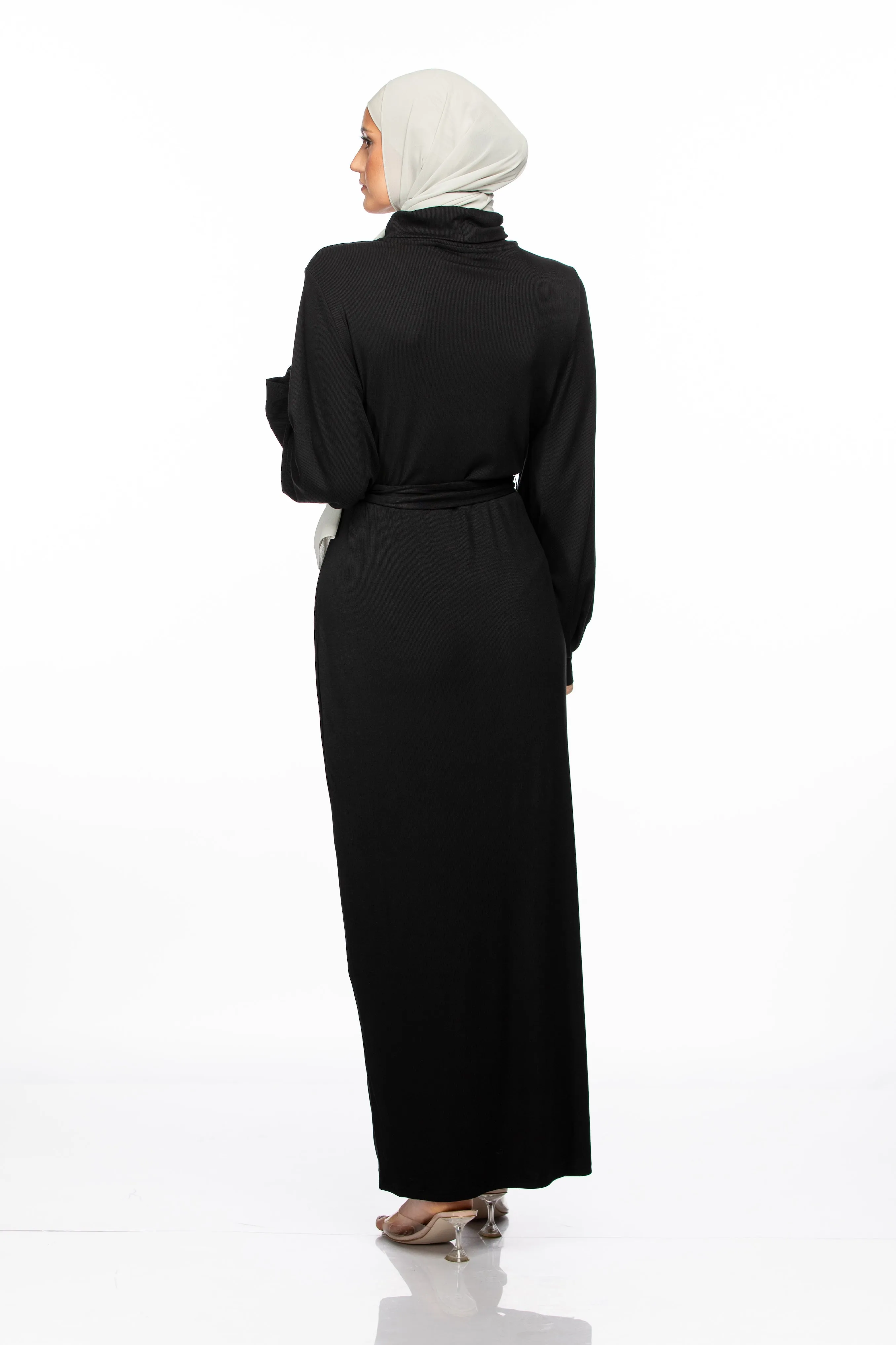 Anisa Ribbed Maxi - Black