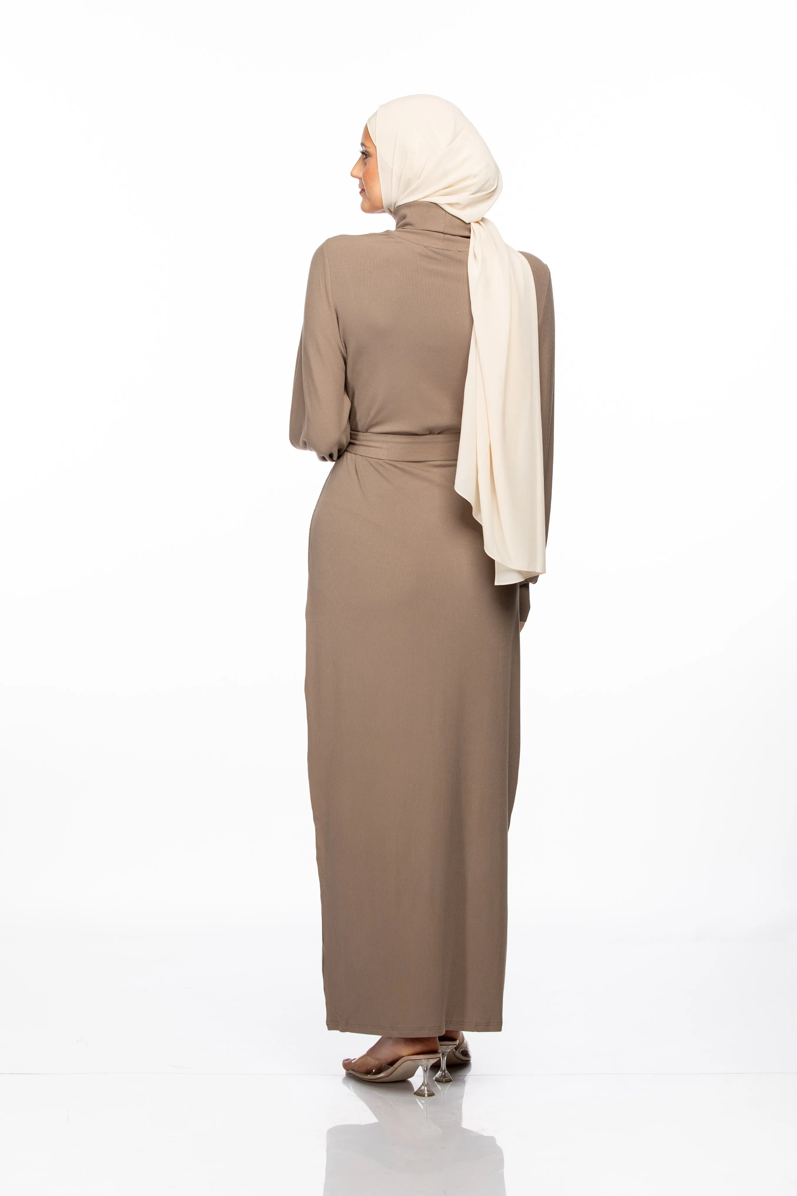 Anisa Ribbed Maxi - Taupe