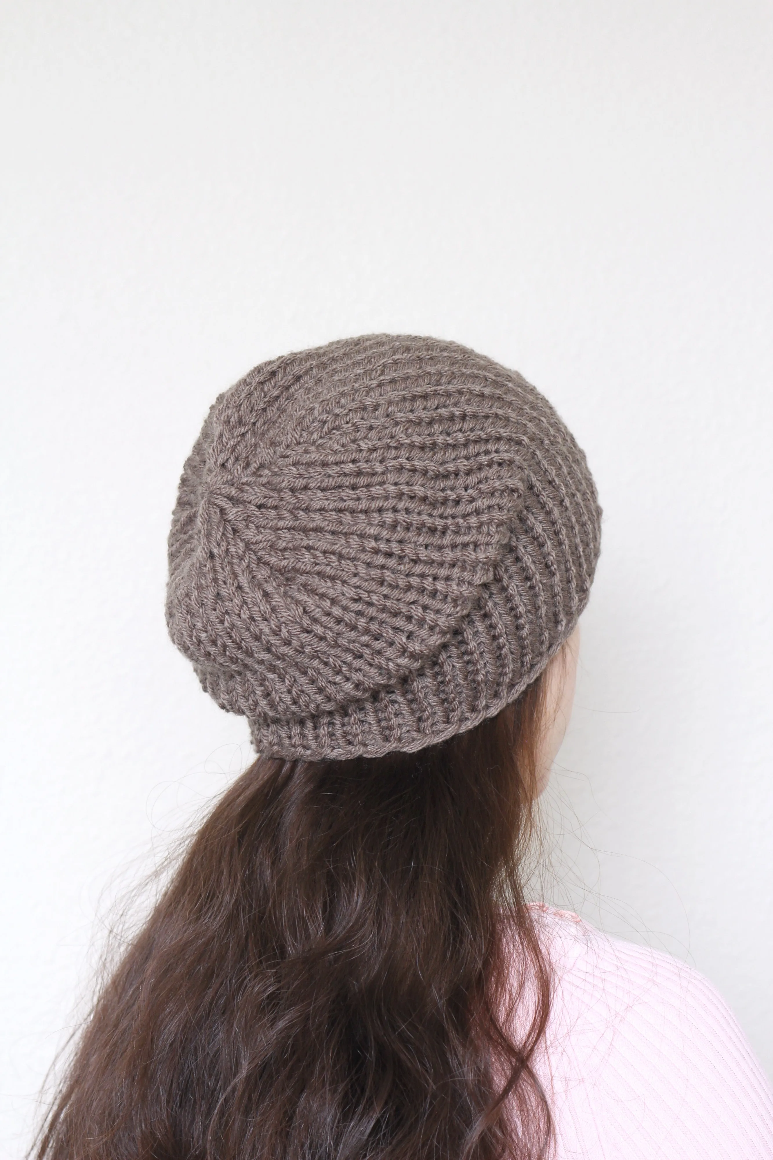 Beanie hat, knit hat, slouchy hat, knit beanie in olive green color