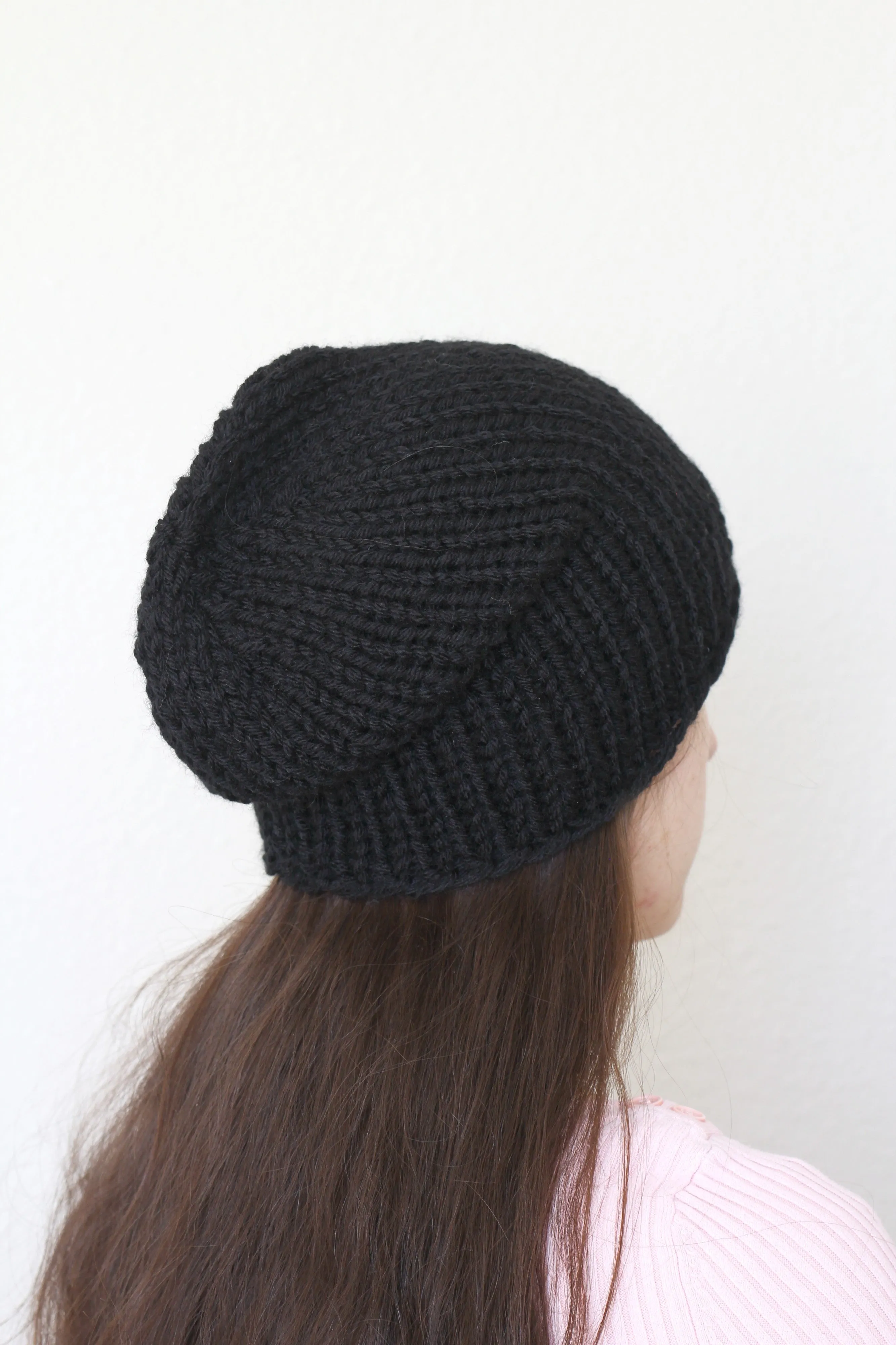 Beanie hat, knit hat, slouchy hat, knit beanie in olive green color