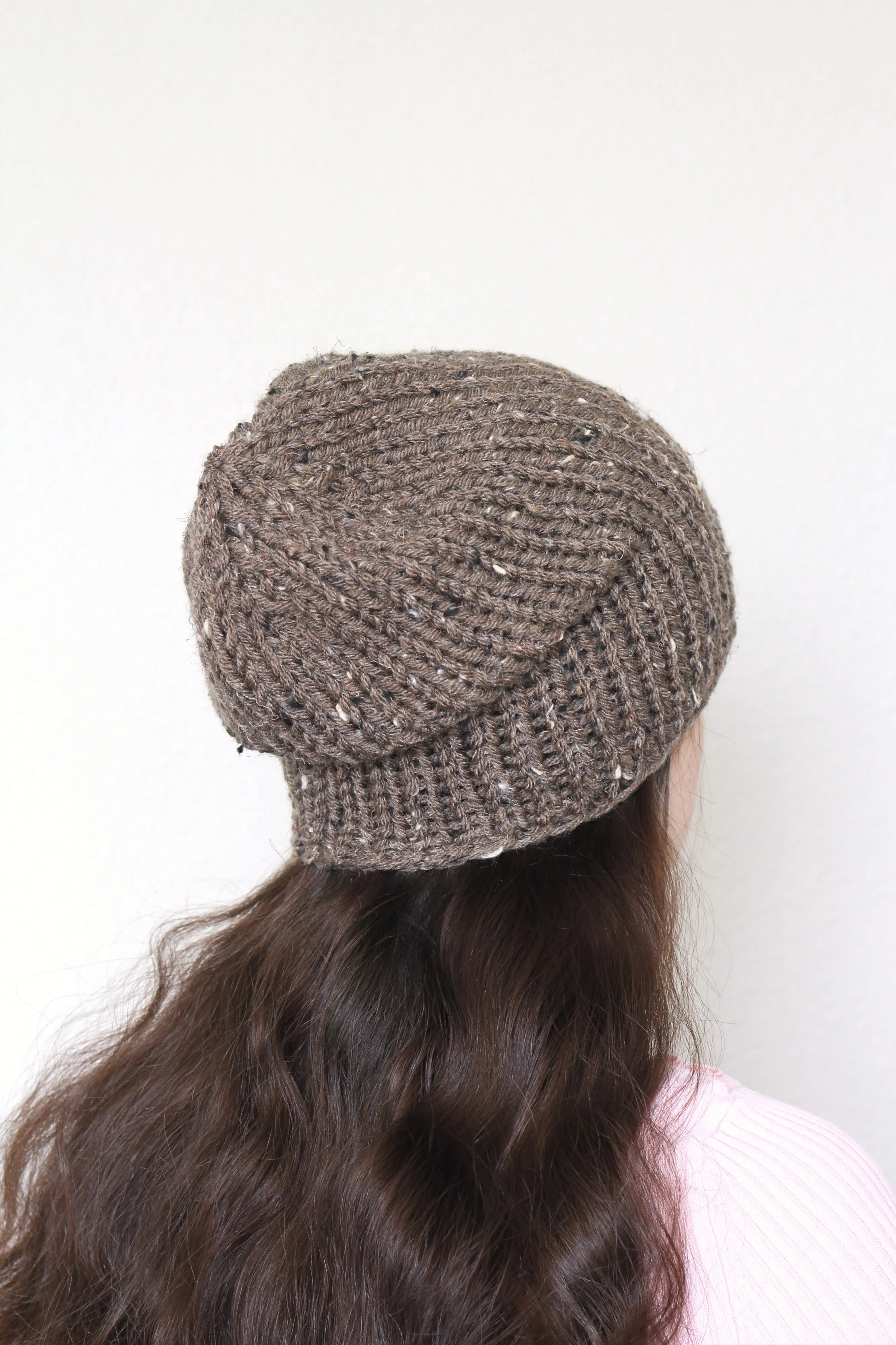Beanie hat, knit hat, slouchy hat, knit beanie in olive green color