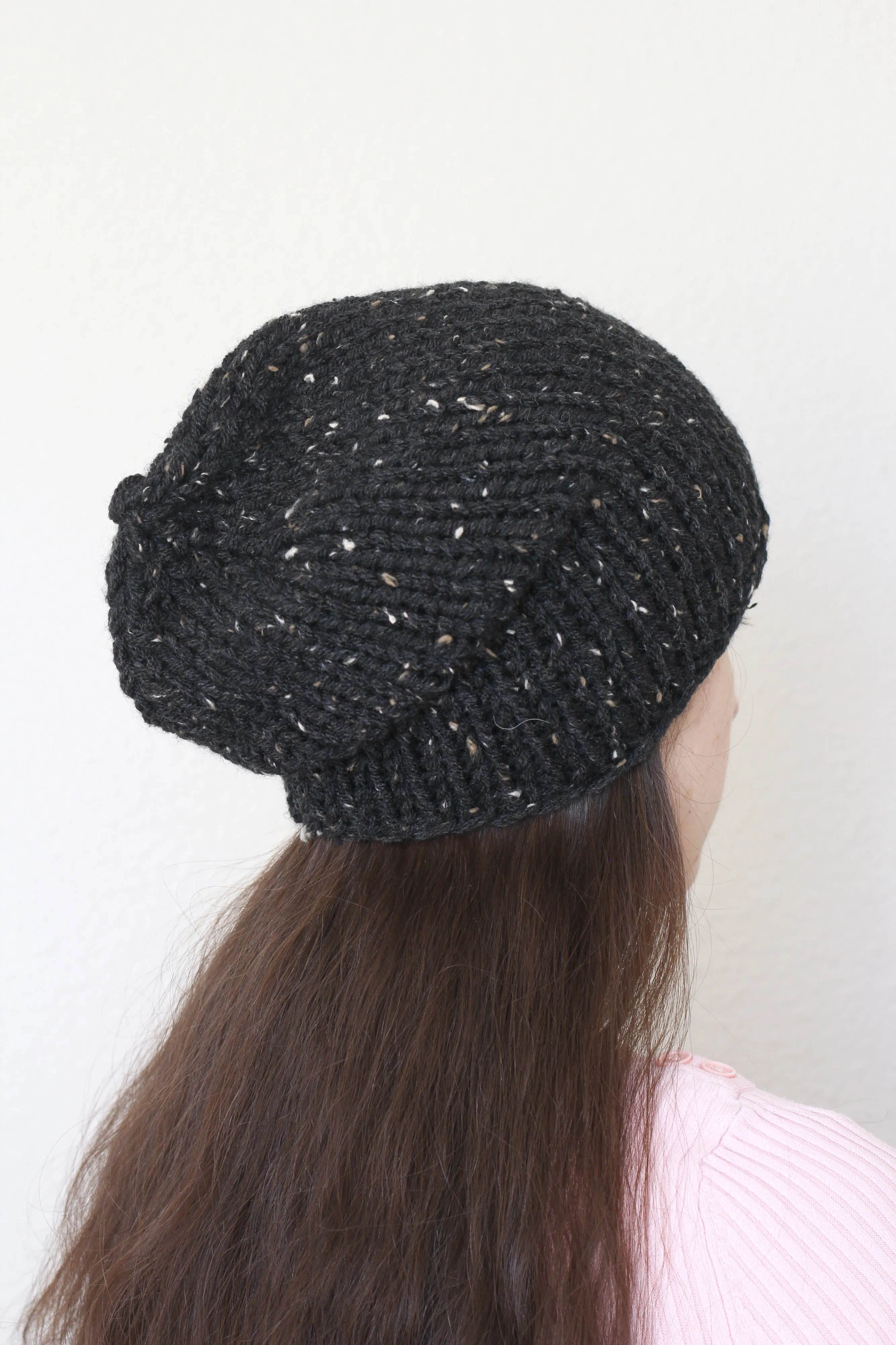Beanie hat, knit hat, slouchy hat, knit beanie in olive green color