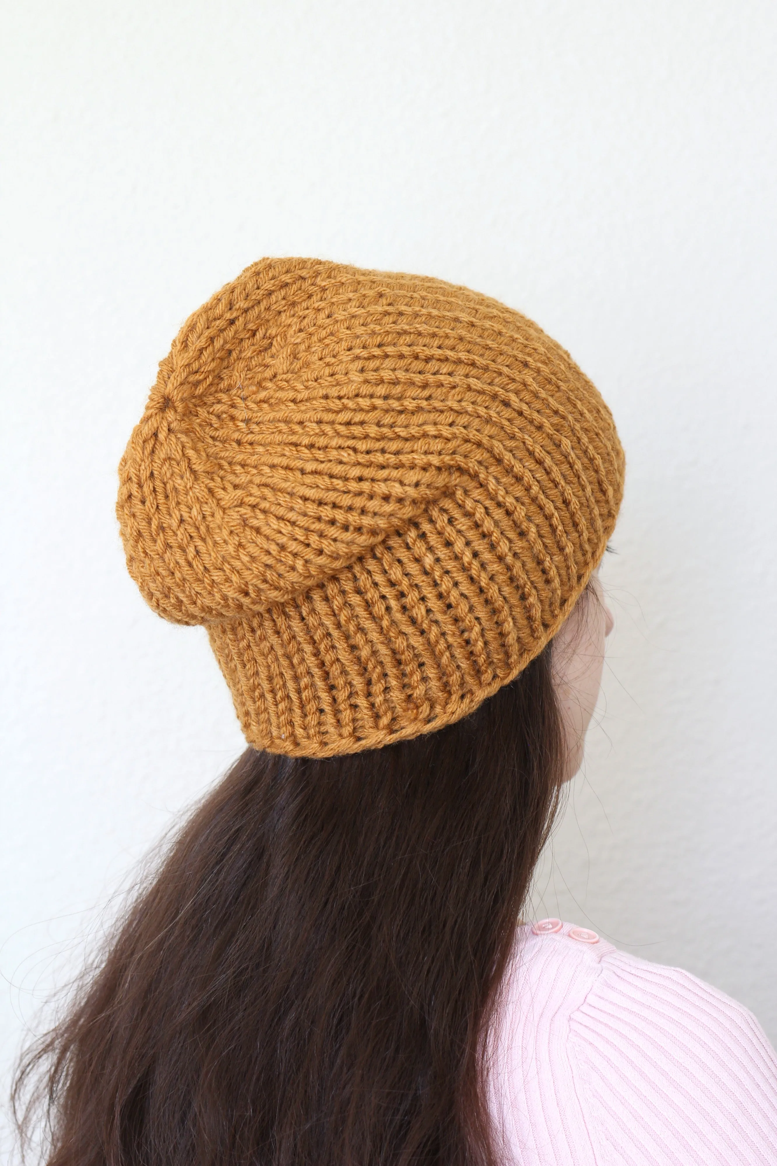 Beanie hat, knit hat, slouchy hat, knit beanie in olive green color