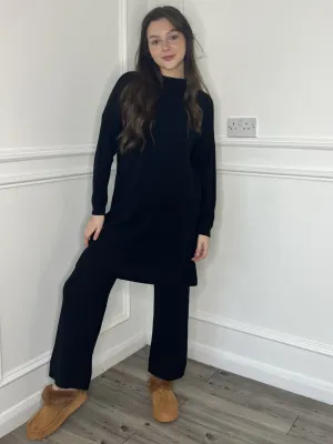 Bella Knitted Co-Ord - Black