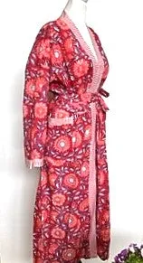Best Seller: Rich Mixed Print Kimono Dusters (Pink Rose)