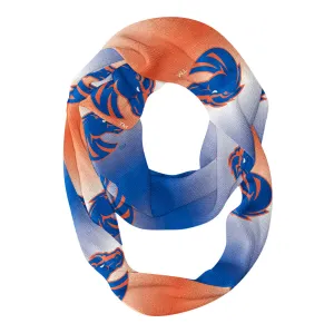 Boise State Broncos All Over Logo Game Day Collegiate Women Ultra Soft Knit Infinity Scarf by Vive La Fete