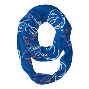 Boise State Broncos Repeat Logo Game Day Collegiate Women Light Weight Ultra Soft Infinity Scarf by Vive La Fete