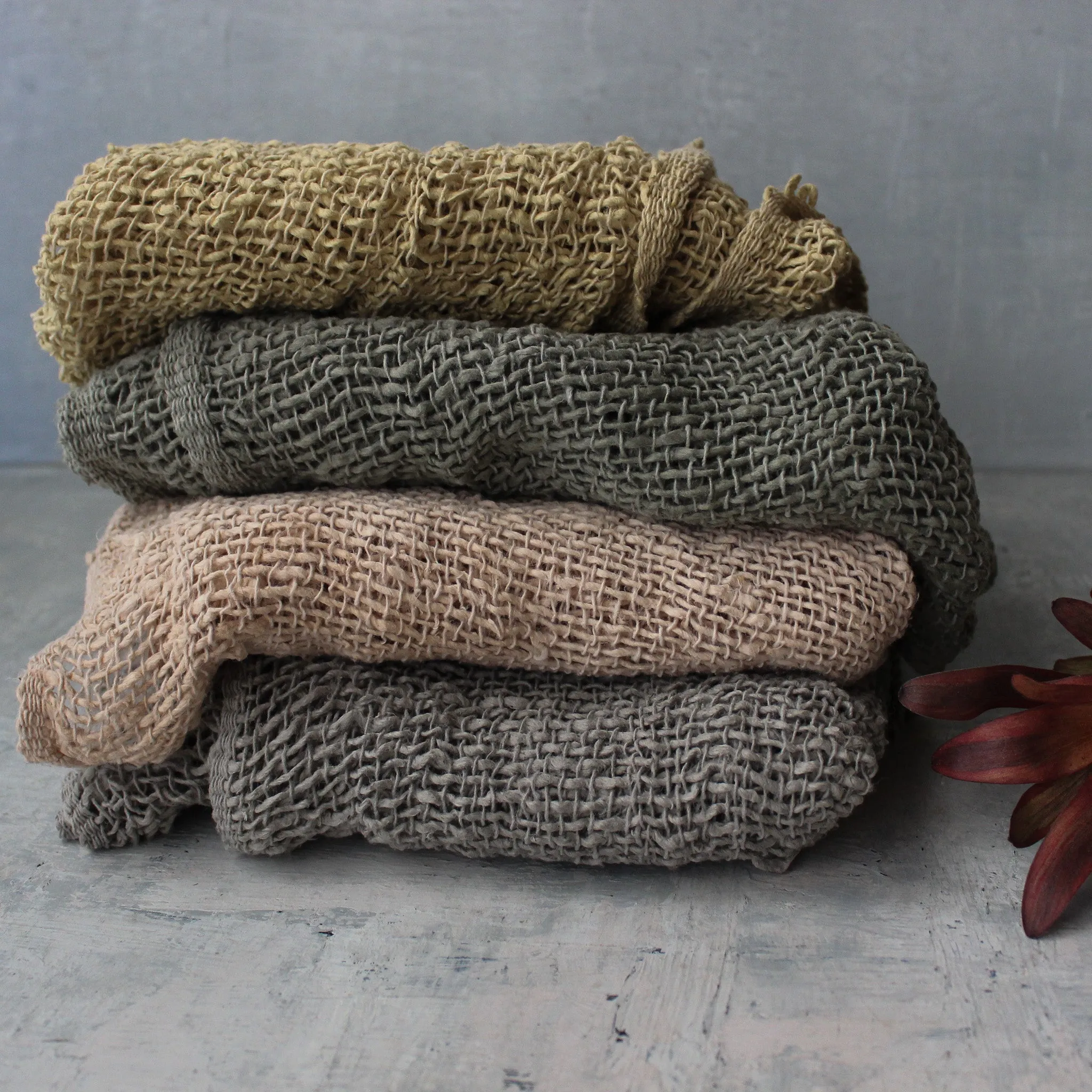 Botanical Dye Handloomed Scarf #4