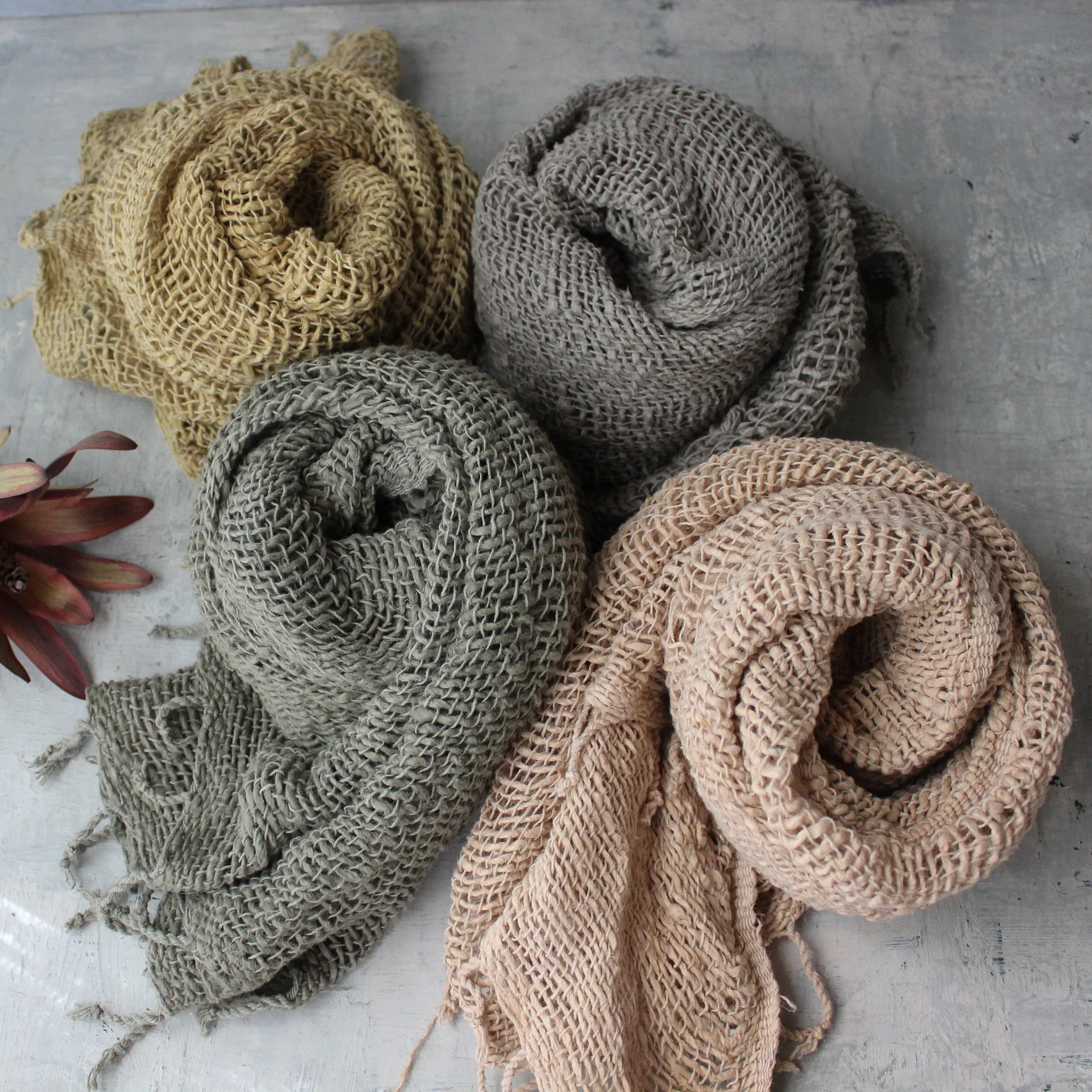 Botanical Dye Handloomed Scarf #4