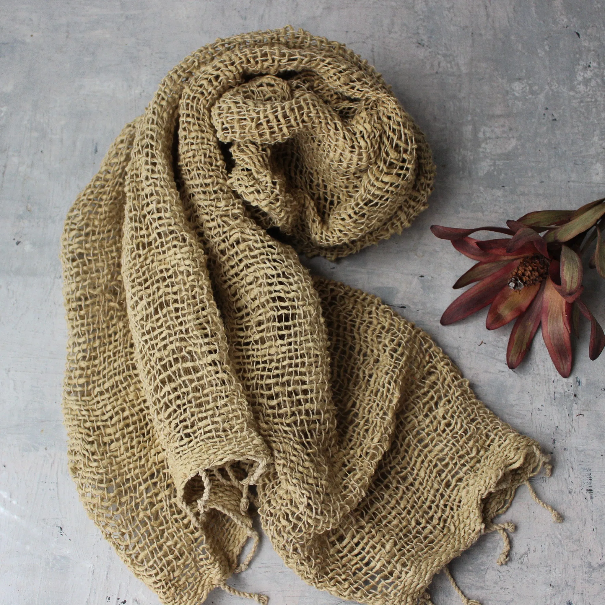 Botanical Dye Handloomed Scarf #4