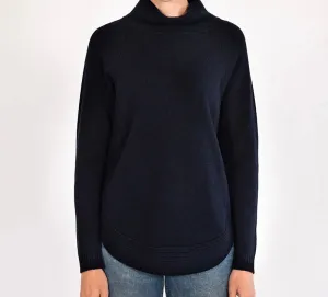 Bow and Arrow Funnel Neck Jumper Navy