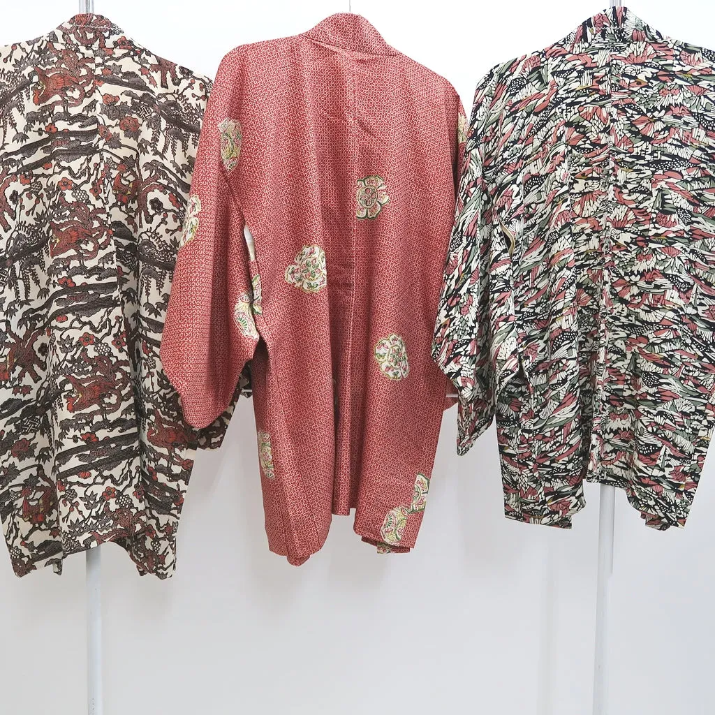 Bundle 12pcs Silk Vintage Haori Jacket Wholesale Bulk Free Shipping #362