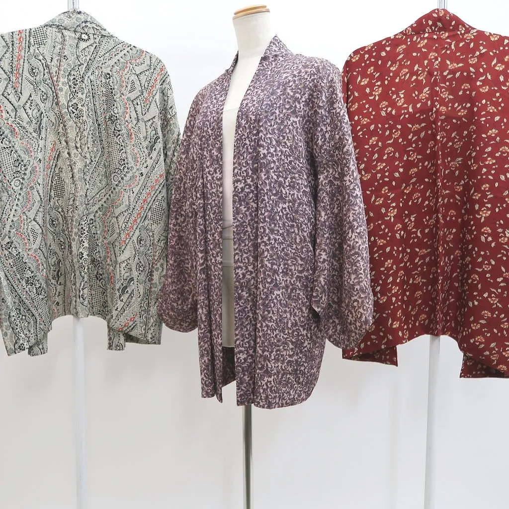 Bundle 12pcs Silk Vintage Haori Jacket Wholesale Bulk Free Shipping #362
