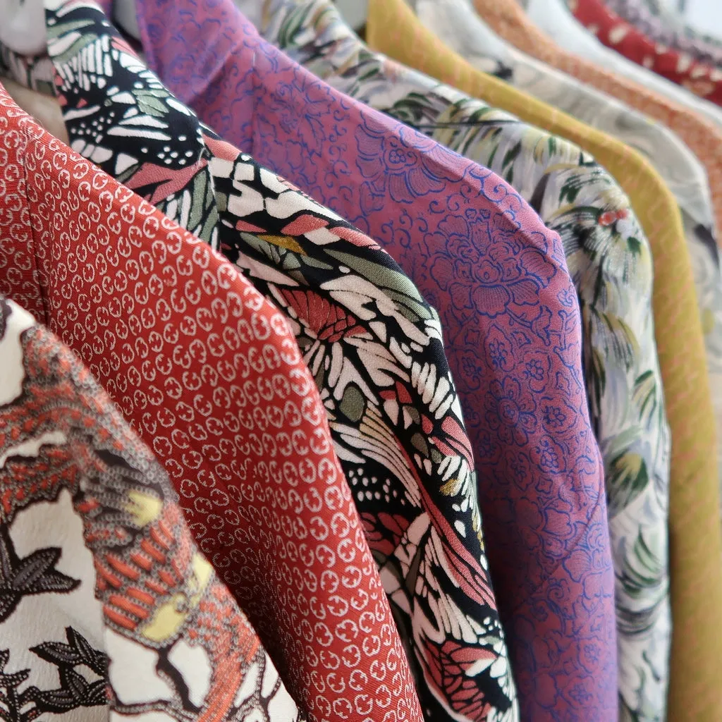 Bundle 12pcs Silk Vintage Haori Jacket Wholesale Bulk Free Shipping #362