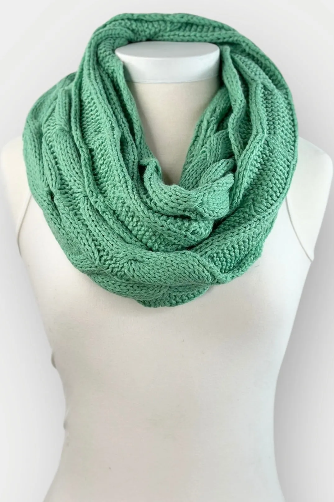 Cable Knit Infinity Scarf