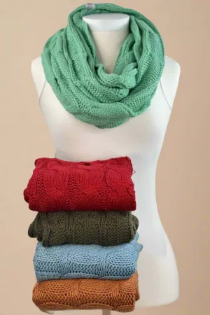Cable Knit Infinity Scarf