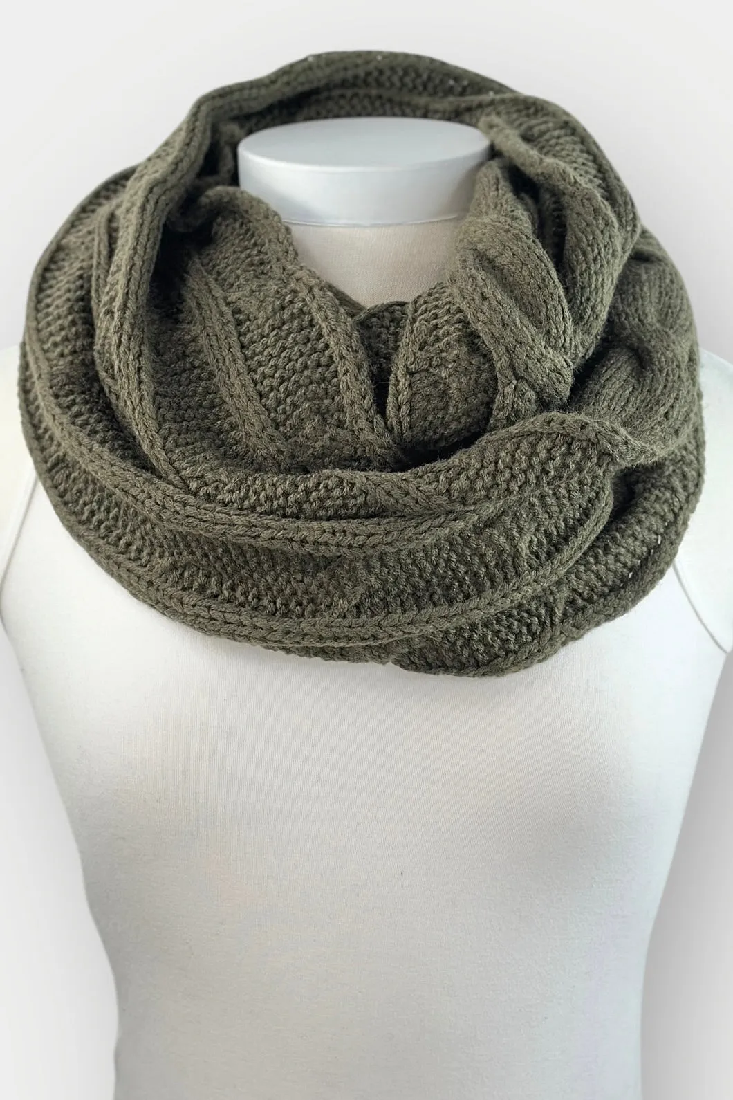 Cable Knit Infinity Scarf