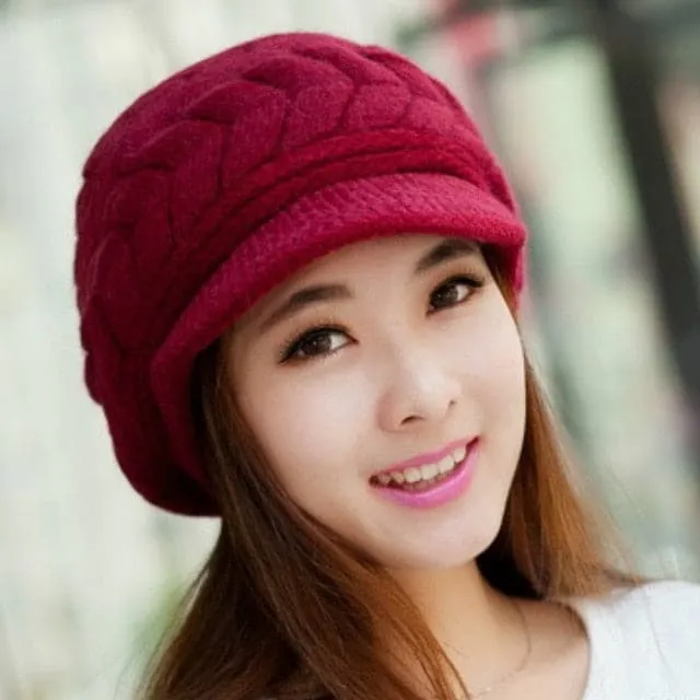 CAROLINE Design Women's Trendy Fashion Stylish Knitted Beanie Bonnet Cap Hat