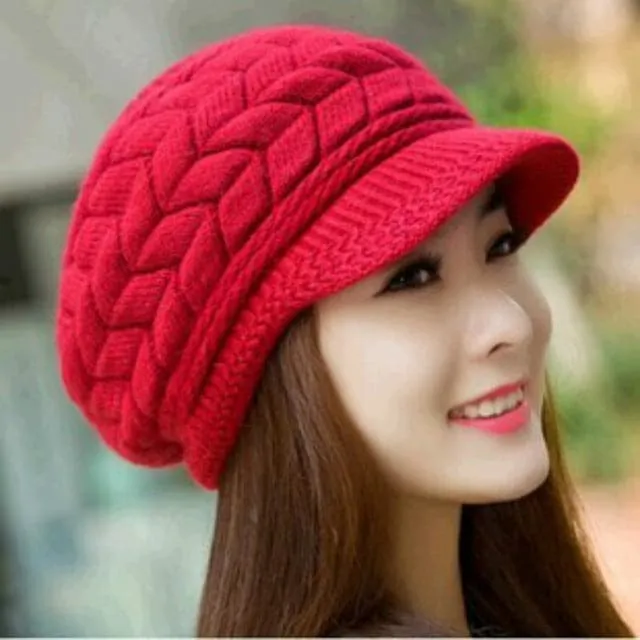 CAROLINE Design Women's Trendy Fashion Stylish Knitted Beanie Bonnet Cap Hat