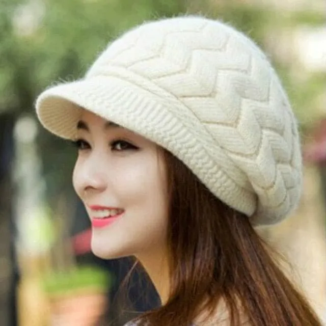 CAROLINE Design Women's Trendy Fashion Stylish Knitted Beanie Bonnet Cap Hat
