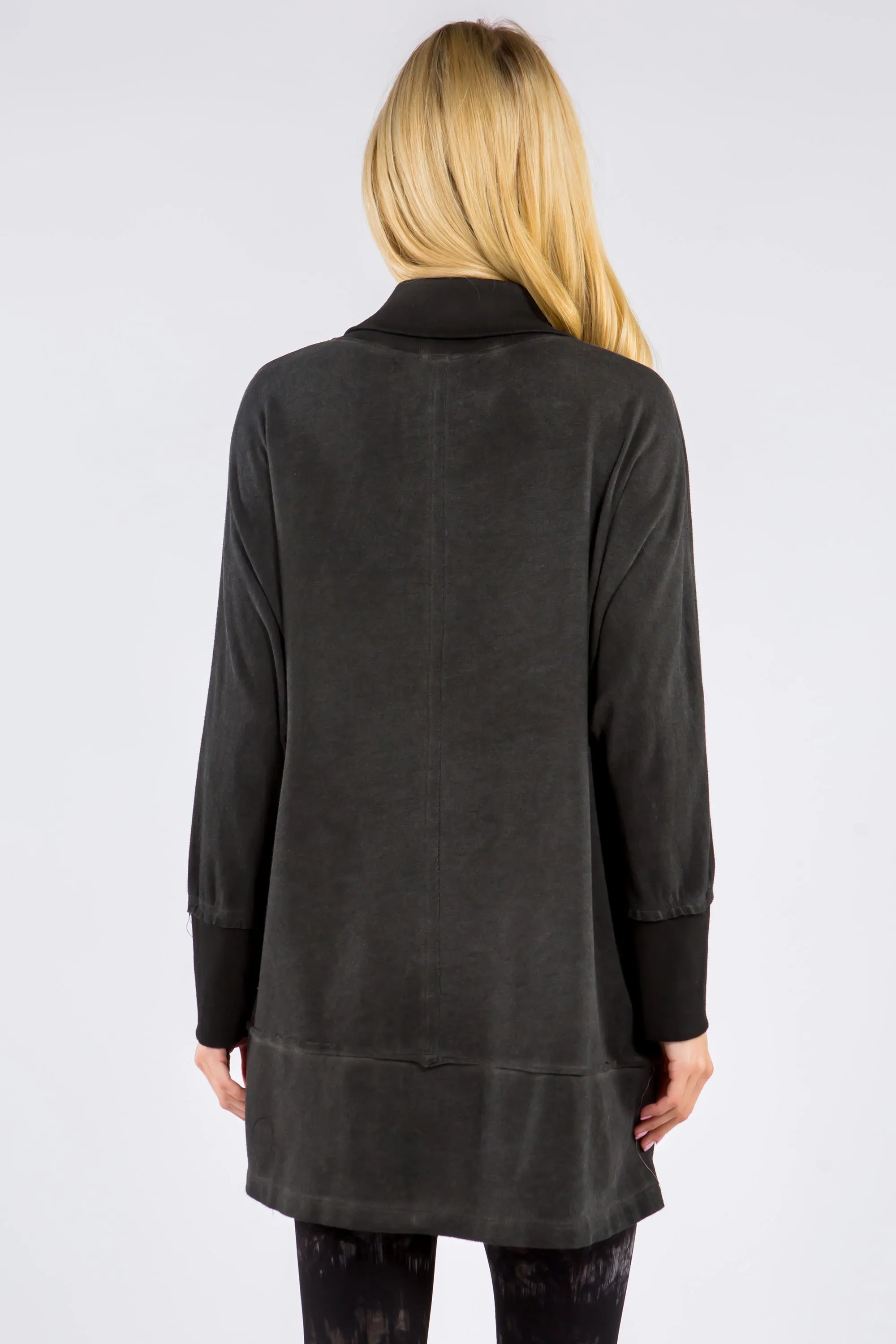 Collared Dual Pocket Oil Washed Tunic