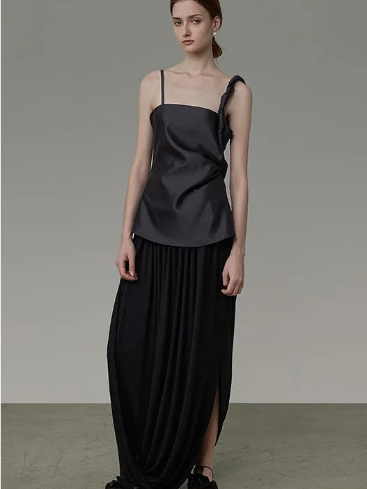Drape Pleated Skirt