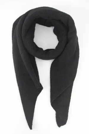 Evie Heavyweight Asymmetric Scarf - Black