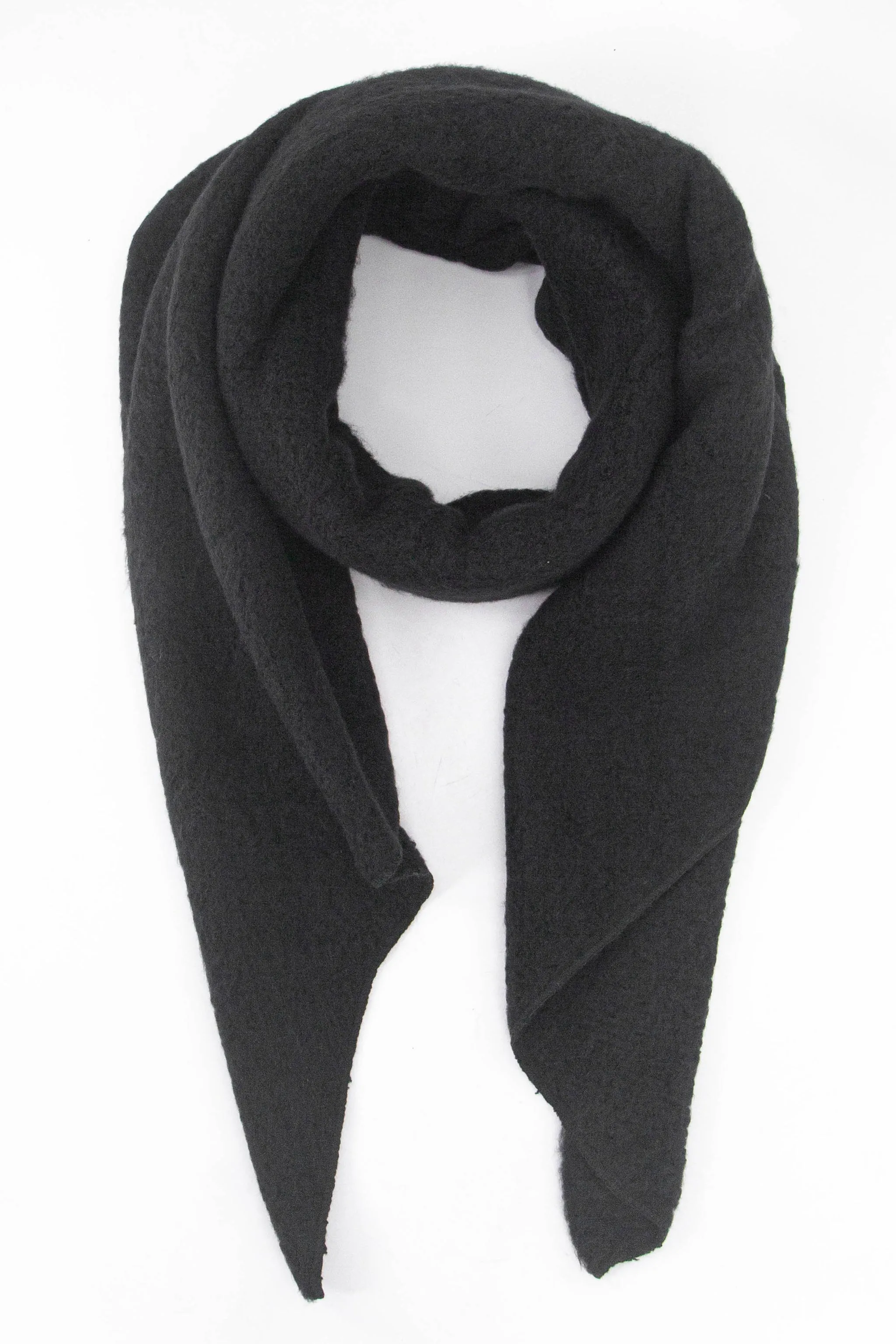 Evie Heavyweight Asymmetric Scarf - Black