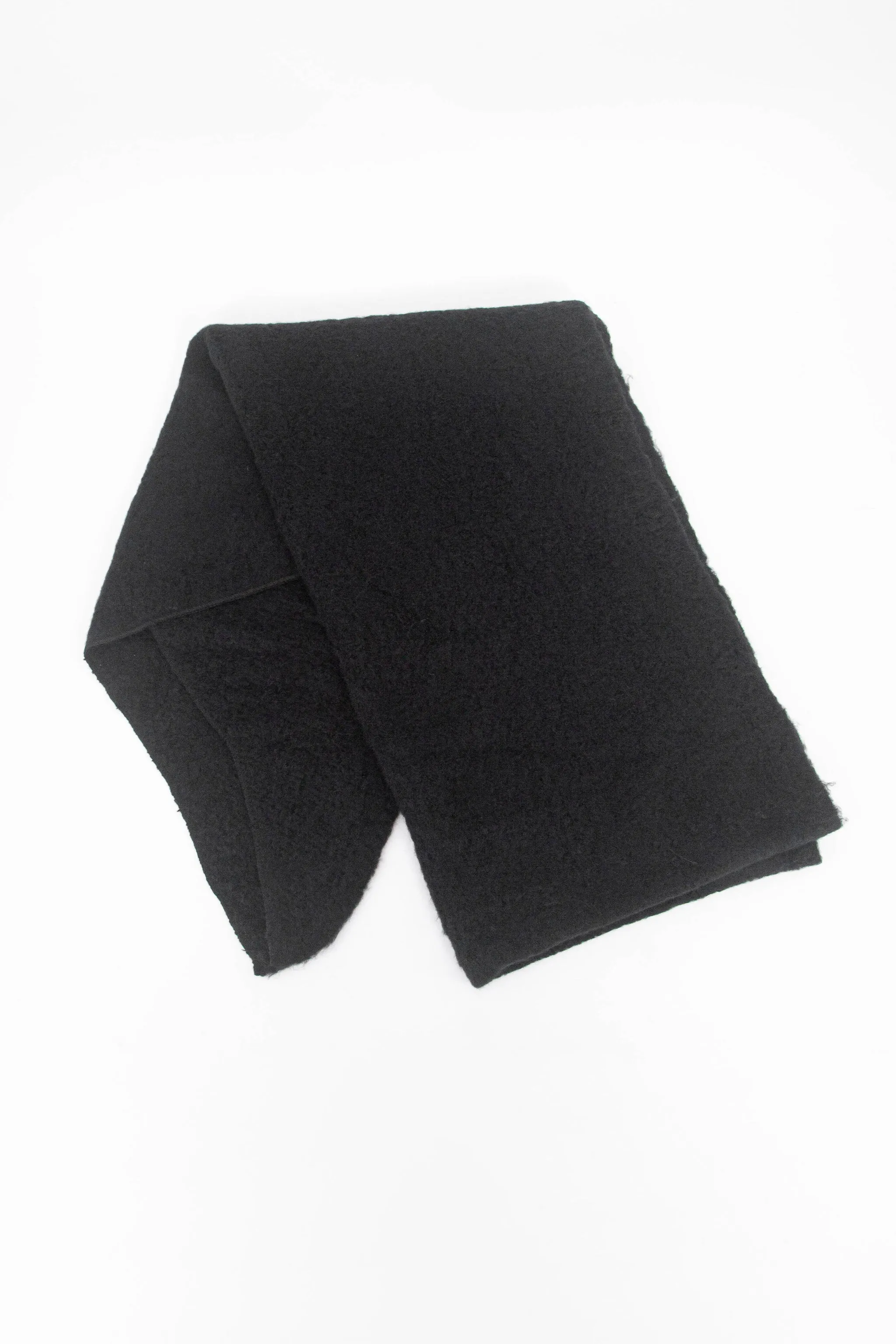 Evie Heavyweight Asymmetric Scarf - Black