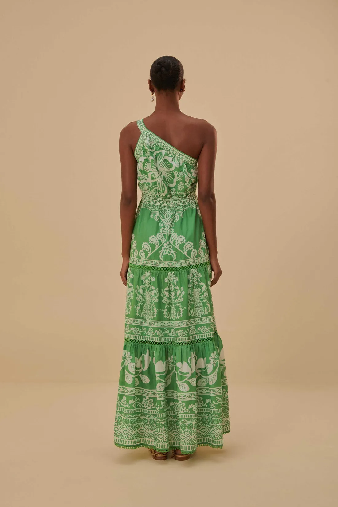 Farm Rio Green Sweet Garden Maxi Dress