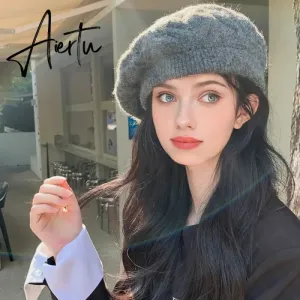 Fashion Winter Women Beret Warm Knitted Baggy Beanie Hat Pretty Comfortable Plain Caps Multicolor Elasticity Cap