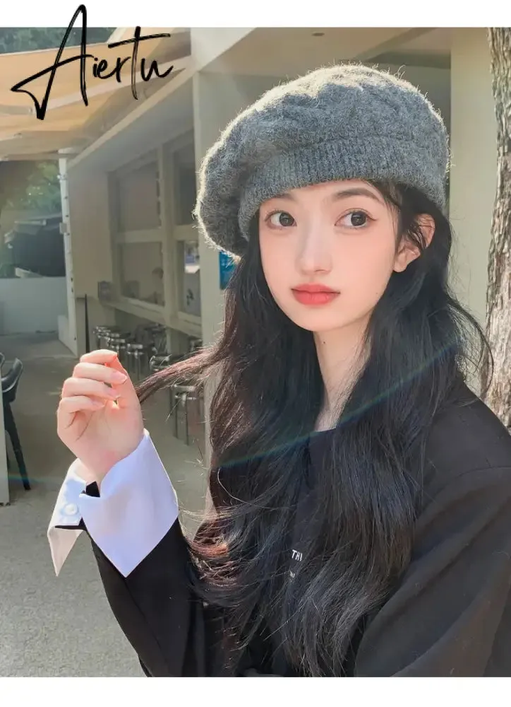 Fashion Winter Women Beret Warm Knitted Baggy Beanie Hat Pretty Comfortable Plain Caps Multicolor Elasticity Cap